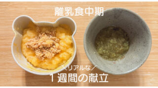 【離乳食中期】リアルな１週間の献立